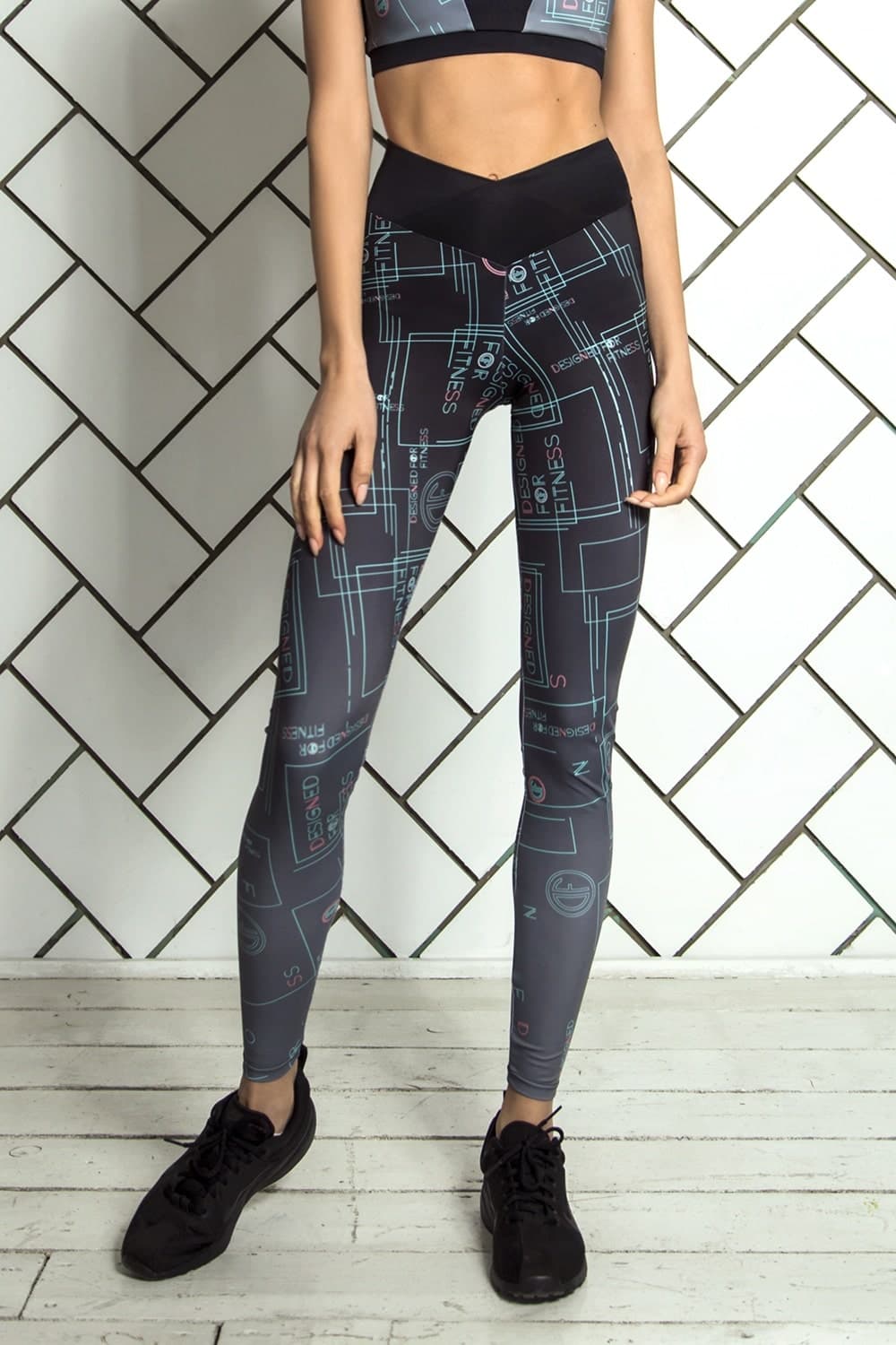 Спортивные легинсы gradient grey Размер XL