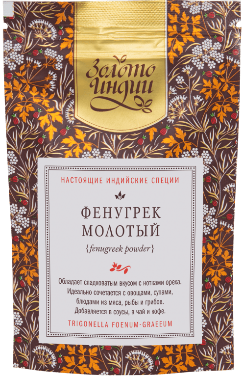 Фенугрек/Пажитник (молотый) (Fenugreek Powder) 30 гр Золото Индии