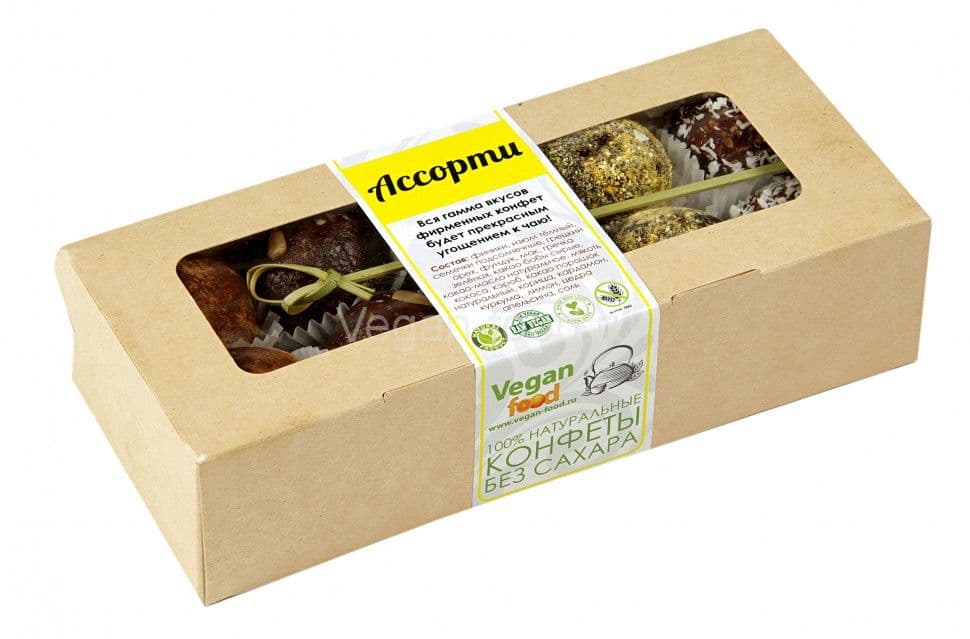Конфеты "Ассорти" 10 штук 200 г, Vegan food