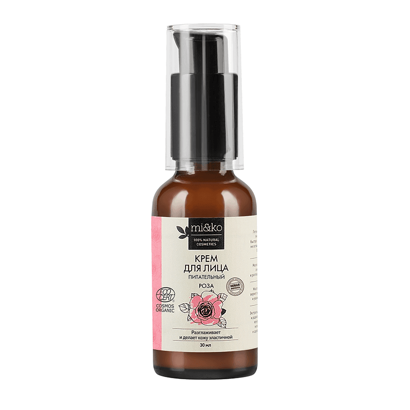Крем для лица Роза питательный, COSMOS ORGANIC, Mi&Ko