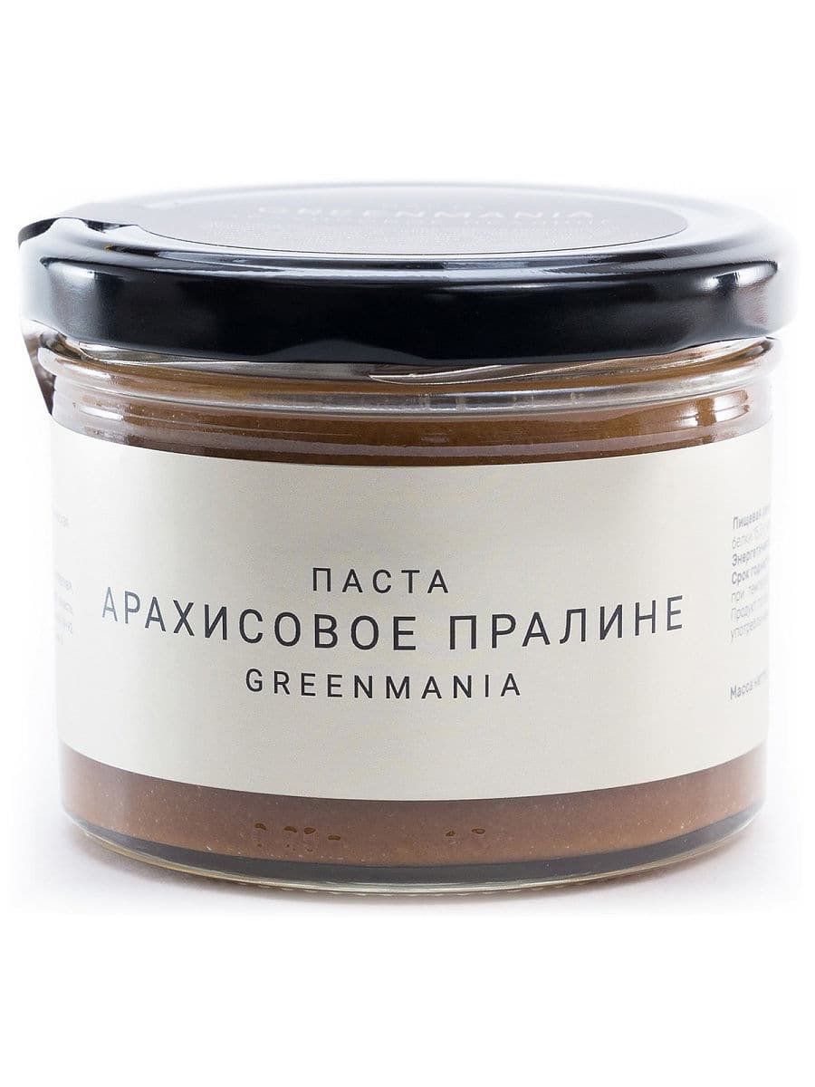 Паста GreenMania Арахисовое пралине 200 гр Ниламбари