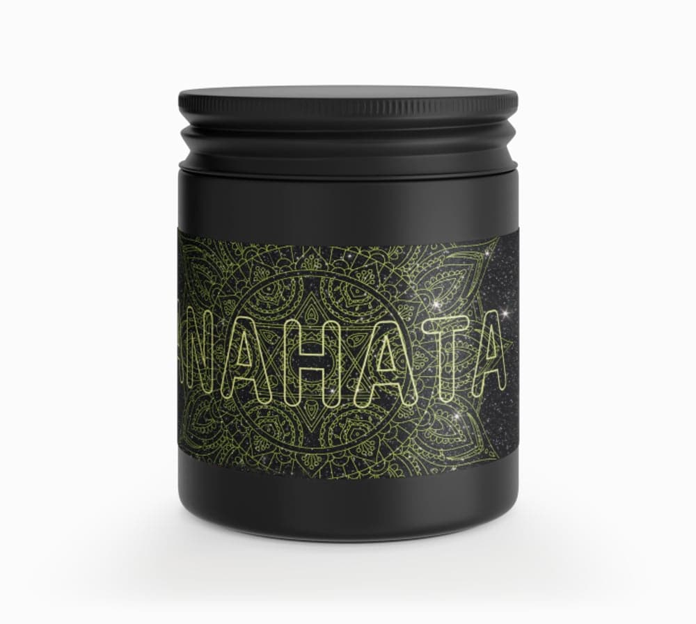 Свеча Чакра АНАХАТА (Chakra ANAHATA) ароматическая в банке Лаванда, Евкалипт, Ваниль. 190 мл Ucandles