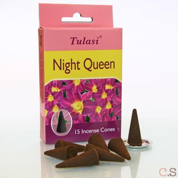 Королева ночи (Night Queen) благовония 15 конусов Sarathi Tulasi