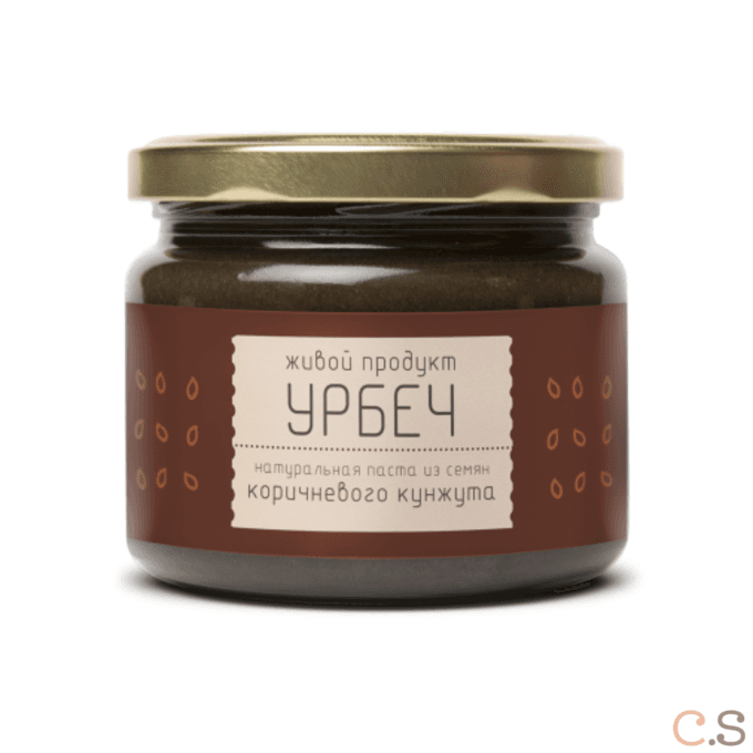 Урбеч из семян коричневого кунжута 225 гр Живой продукт