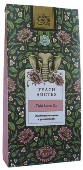 Тулси листья молотые (Tulsi Leaves Powder) 100 гр Золото Индии