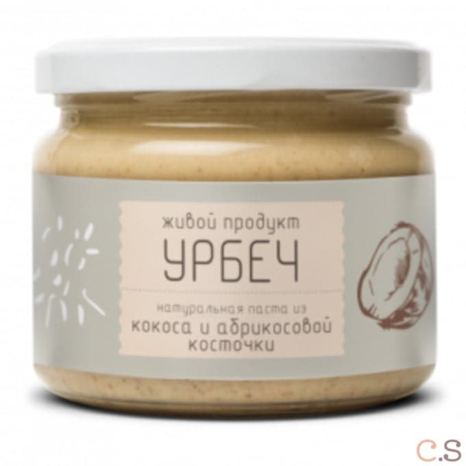 Урбеч из мякоти кокоса с абрикосовой косточкой 225 гр Живой продукт