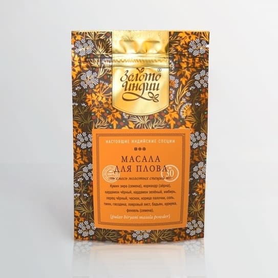 Смесь специй для плова Бирьяни (Pulav Biryani Masala Powder) 30 гр Золото Индии