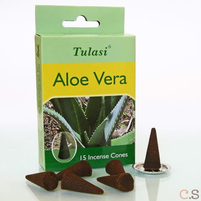 Алоэ Вера (Aloe Vera) благовония 15 конусов Sarathi Tulasi
