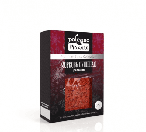 Морковь сушеная резаная 40 г. Polezzno
