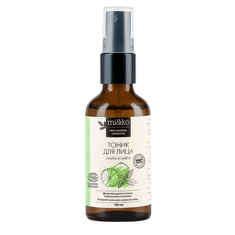 Тоник для лица Лайм и мята, COSMOS ORGANIC, Mi&Ko
