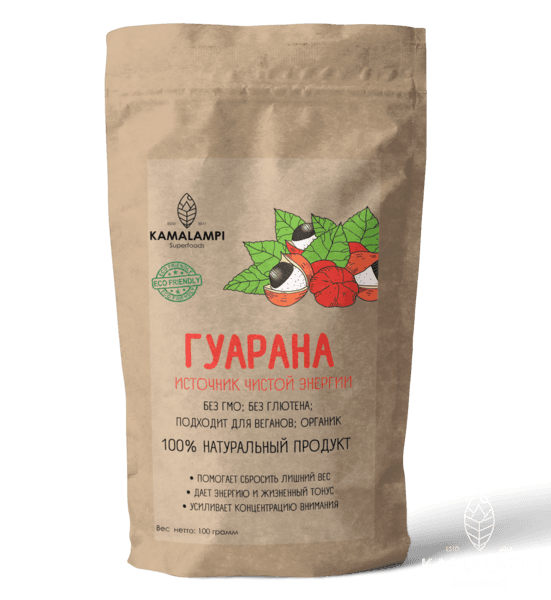 Порошок плодов Гуарана 100 гр Kamalampi Superfoods
