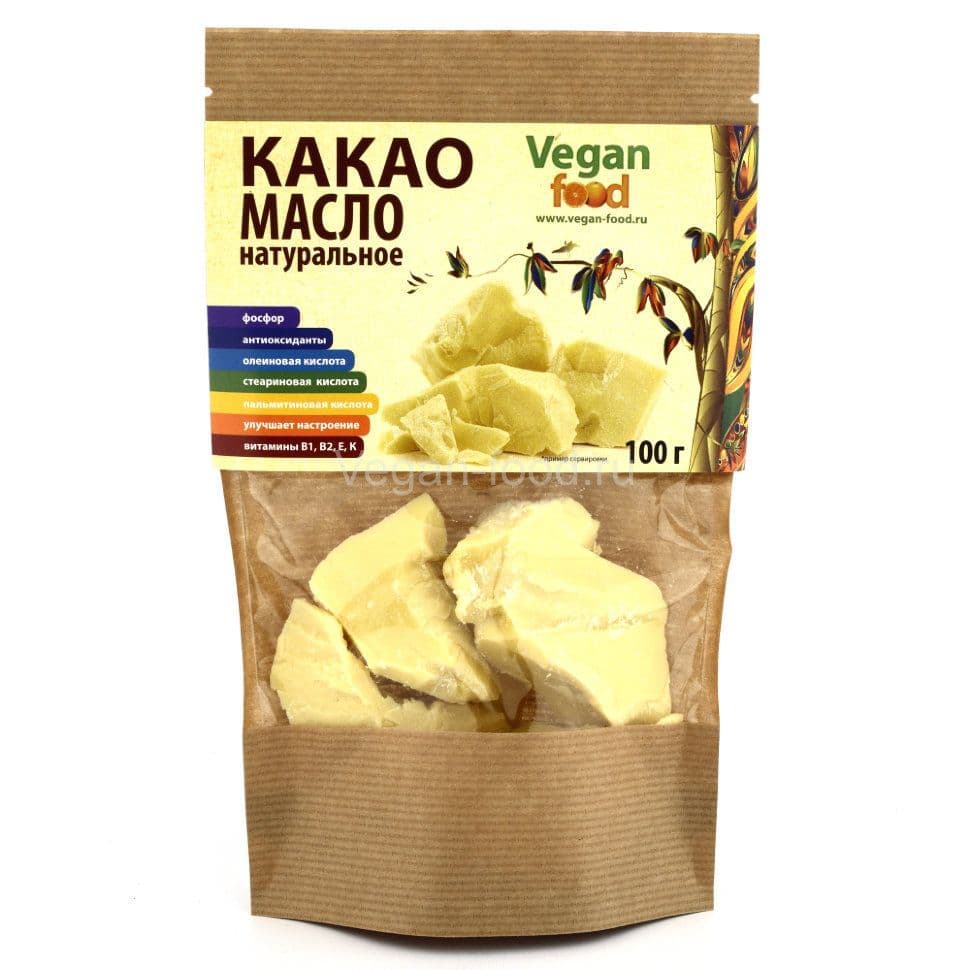 Какао-масло натуральное пищевое премиум Fina de aroma 100 г, Vegan food