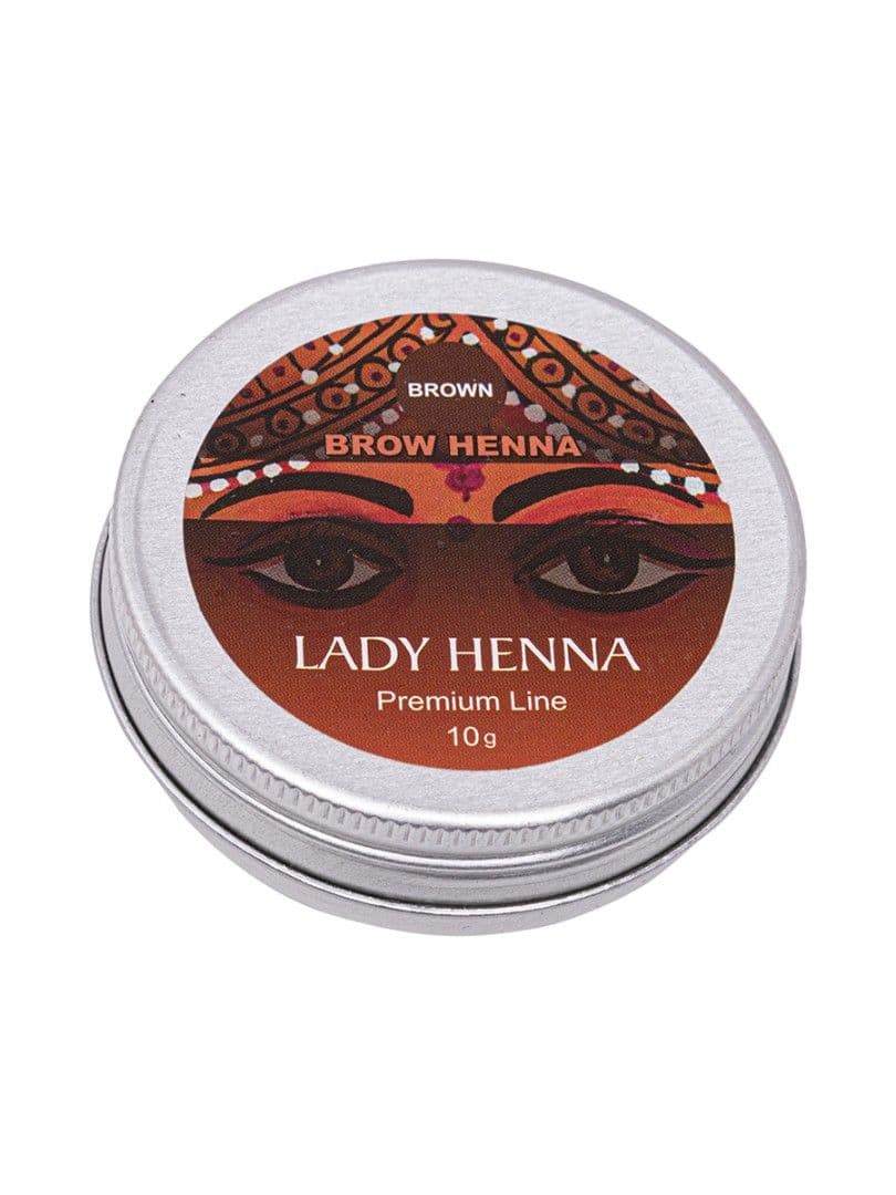 Краска для бровей на основе хны Коричневая Premium Line, Lady Henna